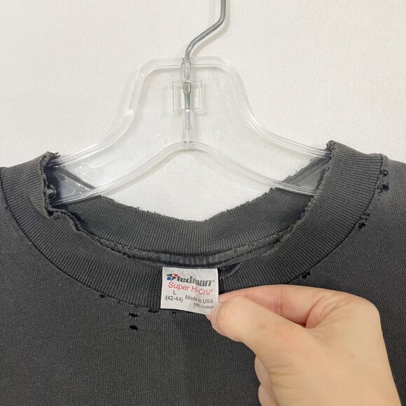 Vintage Danzig 1988 Band Tee Stedman Super Hi-Cru Made in USA Thrashed LARGE - Picture 9 of 11